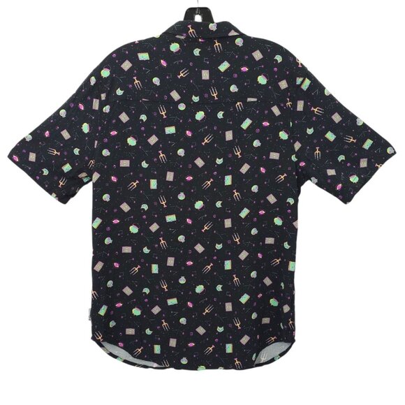 Disney Hocus Pocus Button Front Woven Shirt Adult M Halloween Our Universe - Picture 2 of 16